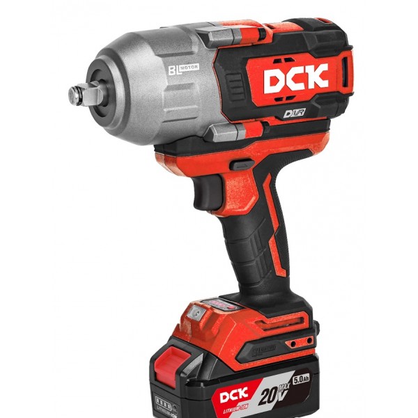 Akumuliatorinis bešepetėlinis smūginis veržliasukis 1218Nm. 1/2, 20V, DCK KDPB1218FK 2x5,0Ah Akumuliatorinis bešepetėlinis smūginis veržliasukis 1218Nm. 1/2, 20V, DCK KDPB1218FK 2x5,0Ah